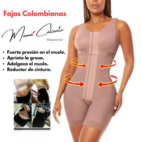 Faja Colombiana compresión alta con push-up en glúteos.