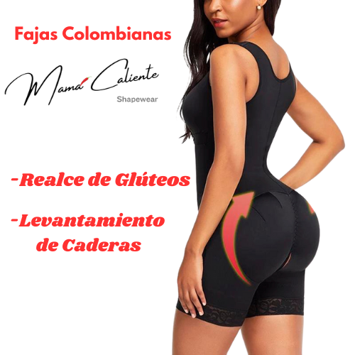 Faja Colombiana compresión alta con push-up en glúteos.